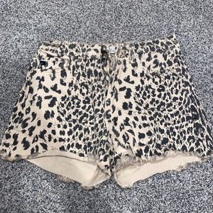 Cheetah print jean shorts size M
